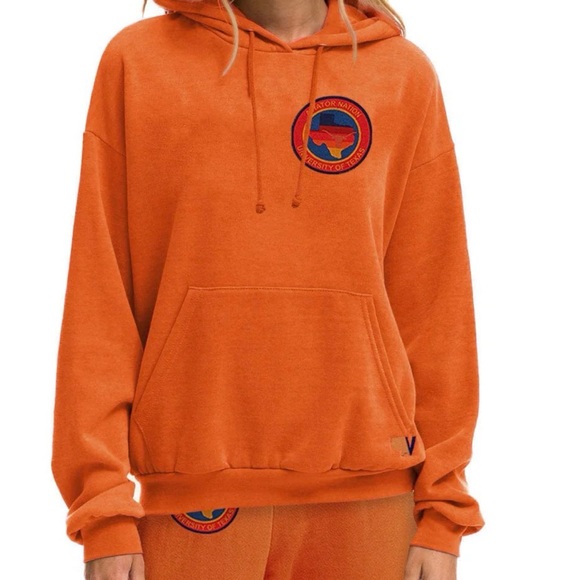 Aviator Nation Tops - Aviator Nation University Of Texas Circle Print Hoodie, Burnt Orange, Size XS